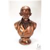 Image 1 : Bronze coloured plaster bust on a distinguished gentleman, 21" in height
