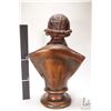 Image 3 : Bronze coloured plaster bust on a distinguished gentleman, 21" in height