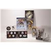 Image 1 : Selection of Boston Bruin collectibles including McFarlane figure, desk top puck and card, pictorial