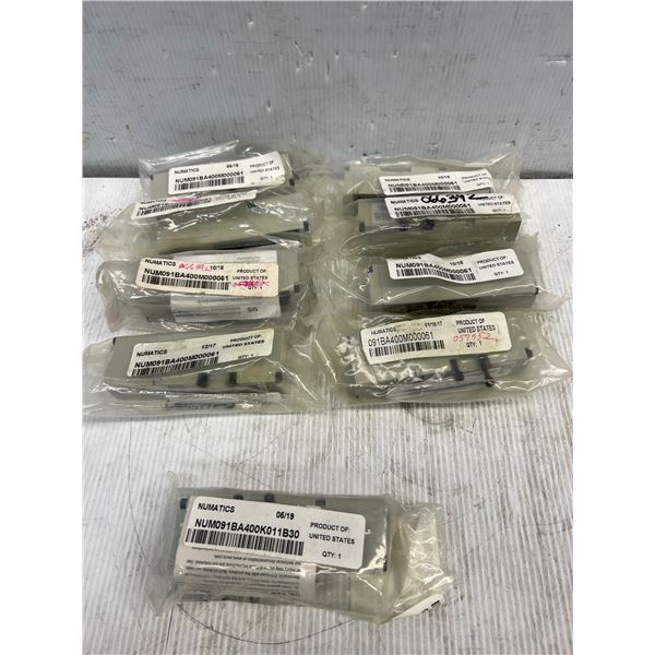 Lot of (9) Numatics Valves