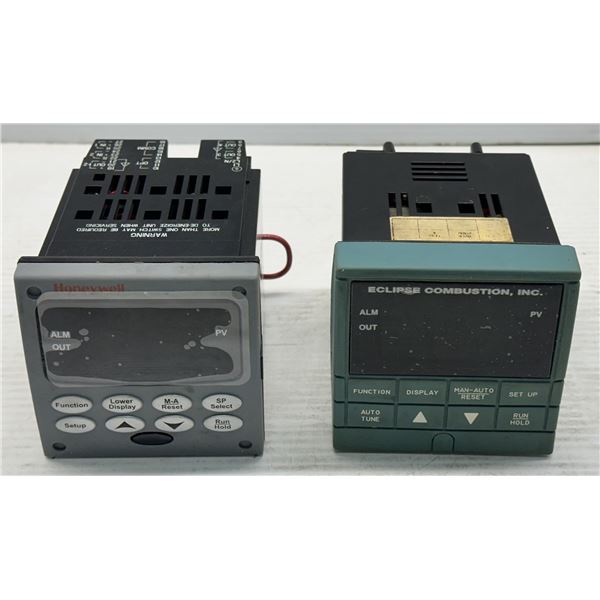 Lot of (2) Misc. Honeywell Mini Pro Digital Display Temperature Controllers