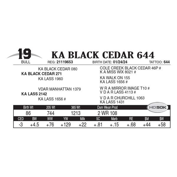 KA Black Cedar 644