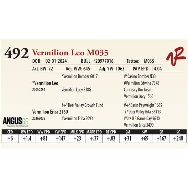 Vermilion Leo M035