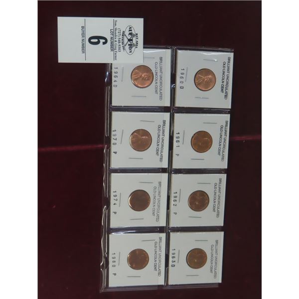 1960's/1970's Uncirculated Old Lincoln Cents - 8