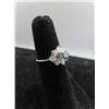Image 2 : 14K WG Diamond Ring w/One Round Cut Diamond and 8 Round Cut Diamonds - Both