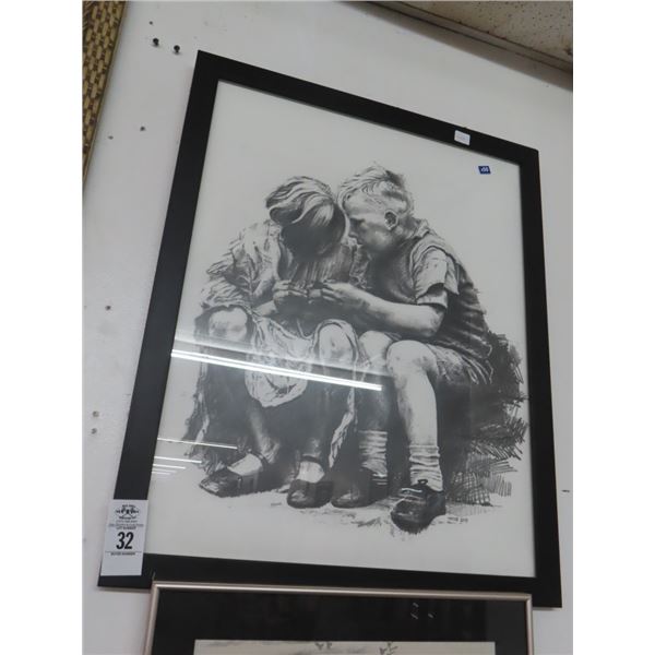 Framed Sketch of Boy/Girl