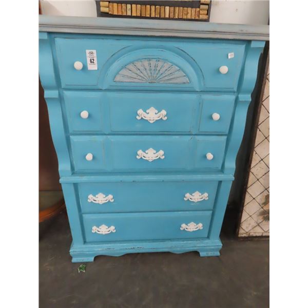 Blue/Grey Painted 3 Over 2 Dresser