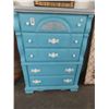 Image 1 : Blue/Grey Painted 3 Over 2 Dresser