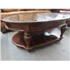Image 2 : Mahogany Oval Glasstop Coffee Table