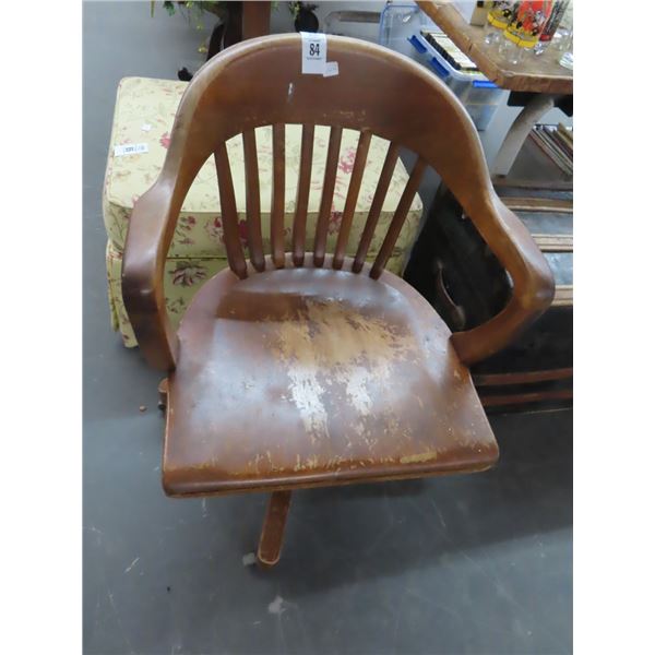 Vintage Oak Secretarial Chair