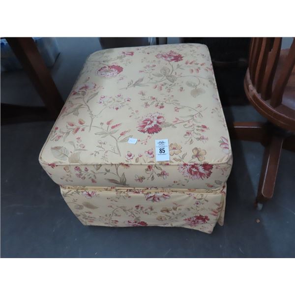 Floral Cloth Ottoman