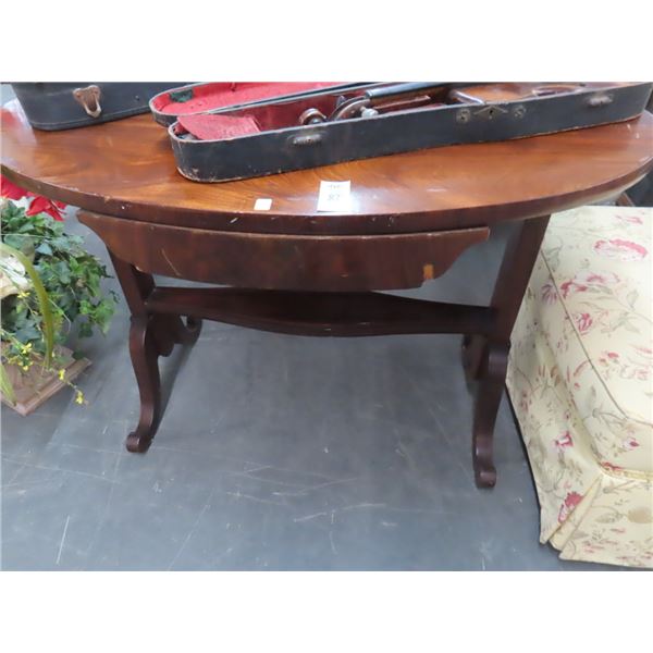 Vintage Mahogany Oval Worktable