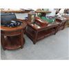 Image 1 : Mahogany Mission Style Coffee/End Tables Set - (Slight Damage)