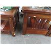 Image 2 : Mahogany Mission Style Coffee/End Tables Set - (Slight Damage)