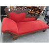 Image 1 : Carved Mahogany Red Padded Chaise
