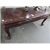 Image 1 : Cherry Cloth Foot Glasstop Coffee Table
