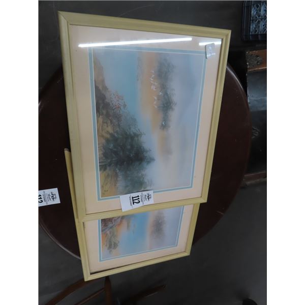 Oriental Framed Mountain Scene Wall Art - 2