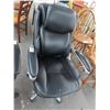 Image 1 : Black/Grey Leather Secretarial Armchair