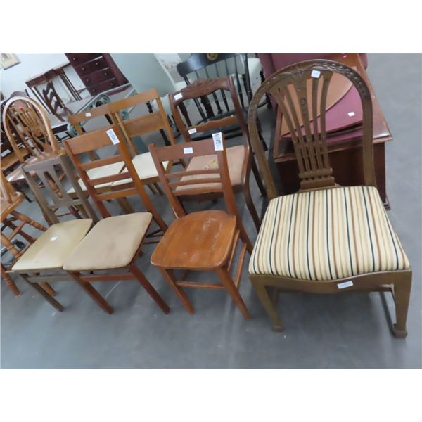 Asst. Vintage Chairs w/Hitchcock/Needlepoint - 8