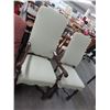 Image 1 : Mahogany Trim Lime Green Cloth Vintage Chairs - 2