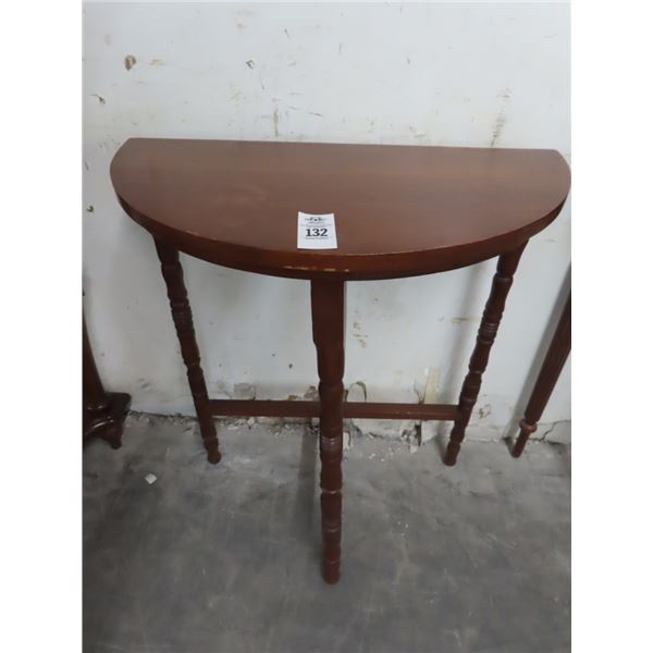 Mahogany Half Moon Hall Table