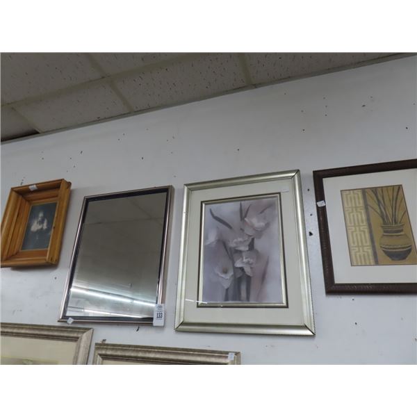 Old Portrait Floral Wall Art/Mirror -3
