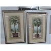Image 1 : Framed Palm Wall Art - Pair