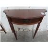 Image 1 : Mahogany Half Moon Hall Table w/Drawer