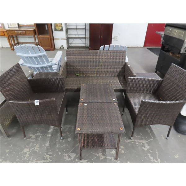 Wicker Style Loveseat/Armchairs/4 - End Table Set