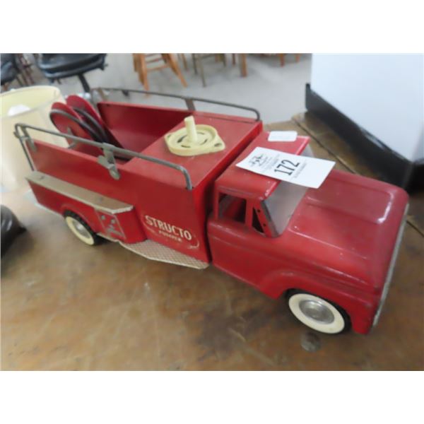 Vintage Metal Toy Fire Truck