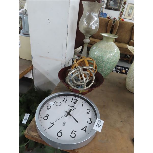 Bowl, Spheeres, Wall Clock, Ornate Vases
