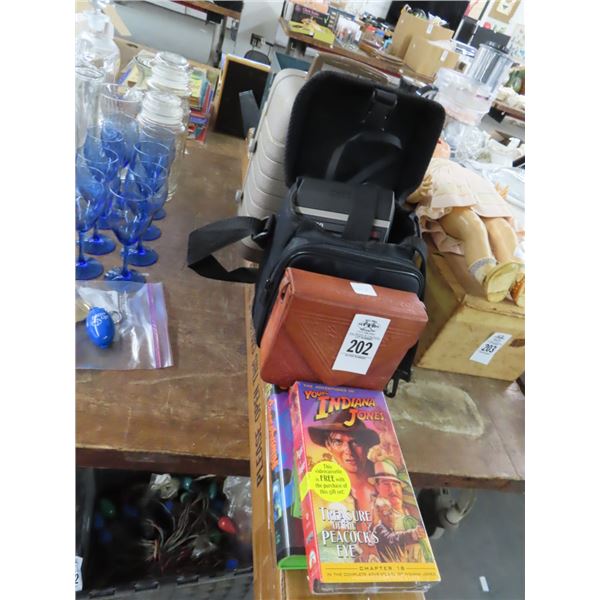 Leather Purse, Reel Projector, Film, Screen