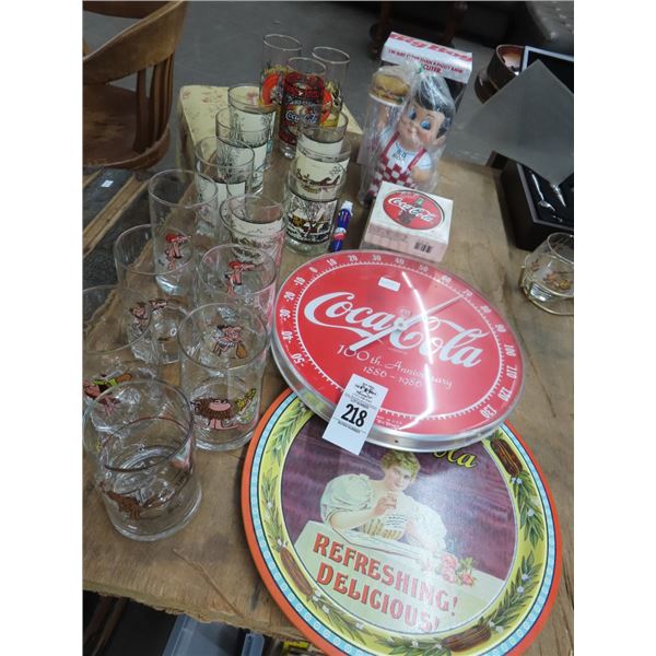 Coca Cola, Bob's Big Boy Collector Items, Looney Tunes, Doomsbury Glasses