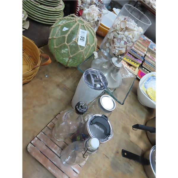 Glass Buoy, Seashells, Décor
