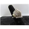 Image 3 : 14K YG Diamond Ring w/38 Round Cut Diamonds and 22 Baguette Cut Diamonds 12.7g