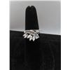 Image 1 : Platinum Diamond Ring w/3 Round Cut Diamonds, 11 Baguette Cut Diamonds and