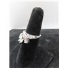 Image 2 : Platinum Diamond Ring w/3 Round Cut Diamonds, 11 Baguette Cut Diamonds and