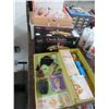 Image 1 : Clock Radio, Dolls, Parts Bin w/Doll Accessories
