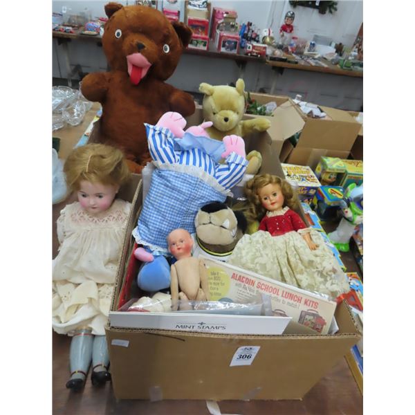 Dolls, Plush Toys, Vintage School Items