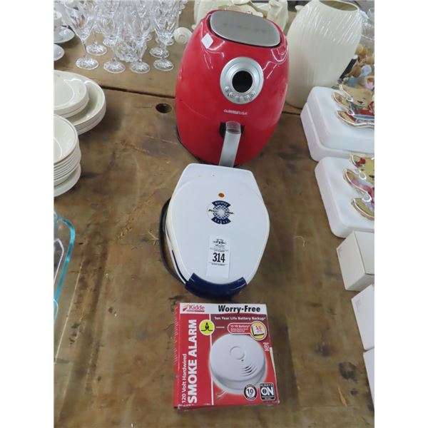 Waffle Maker, Smoke Alarm, Cooker