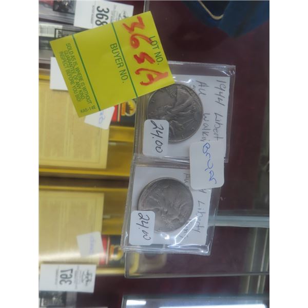 2-1944 Walking Liberty Dollars - 2 X $