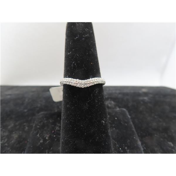 14K WG Diamond Band w/66 Round Cut Diamonds Pave Set 1.6g -