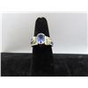 Image 1 : 14K YG Tanzanite/Diamond/Opal Ring w/One Oval Mixed Tanzanite, 14