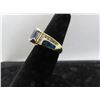 Image 2 : 14K YG Tanzanite/Diamond/Opal Ring w/One Oval Mixed Tanzanite, 14