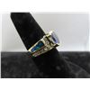 Image 3 : 14K YG Tanzanite/Diamond/Opal Ring w/One Oval Mixed Tanzanite, 14