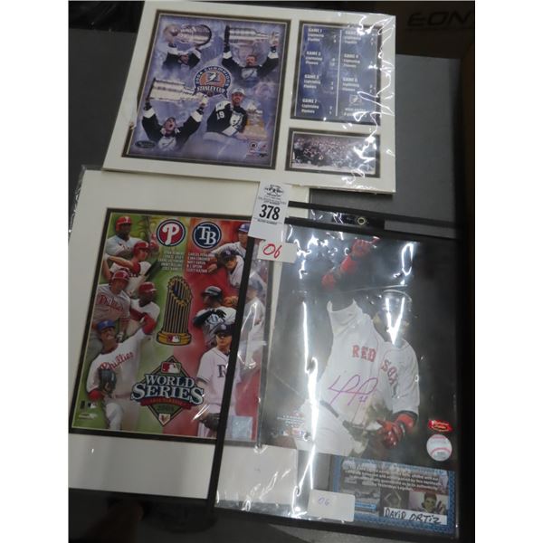 David Ortiz Autographed Photo, World Series/Stanley Cup Memorabilia