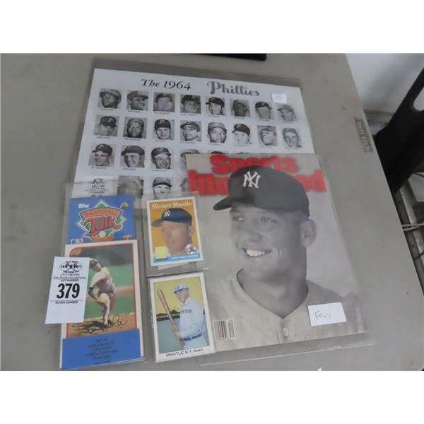 Mickey Mantle Phillies, Baseball Memorabilia