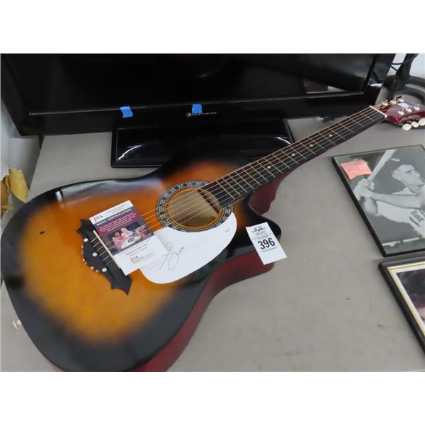 Autographed Acoustic Guitar Signed By Rush Geddy Lee w/COA