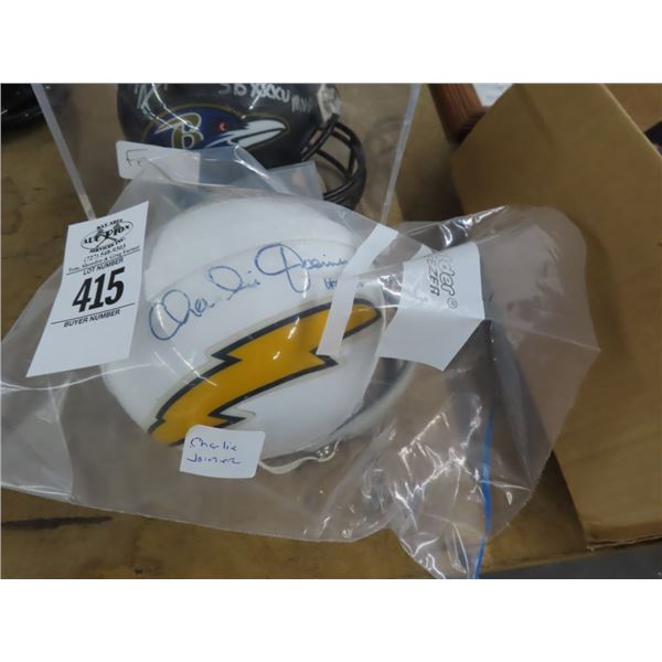 Charlie Joiner Autographed Mini Helmet