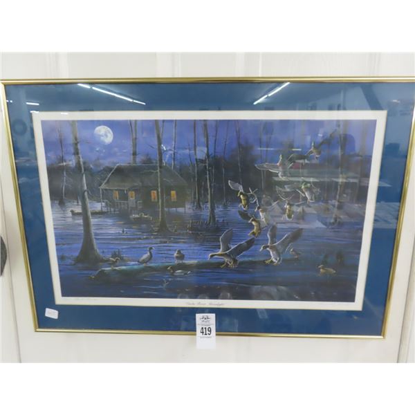 Framed Wall Art Cache River Moonlight by Heartwell - 20  X  30
